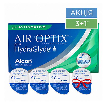 Контактные линзы - AirOptix plus HydraGlyde for Astigmatism - Фото № 1