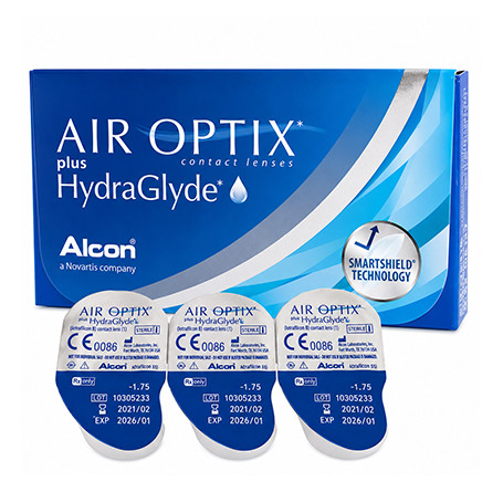 Контактные линзы - AIR OPTIX plus HydraGlyde - Фото № 3