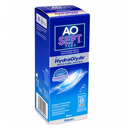 Растворы для линз - AOSept Plus HydraGlyde - Фото № 1